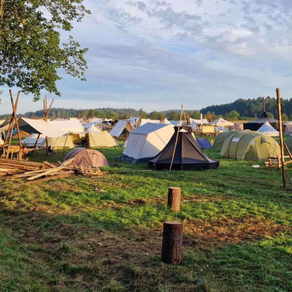 Zelte in der Wiese
