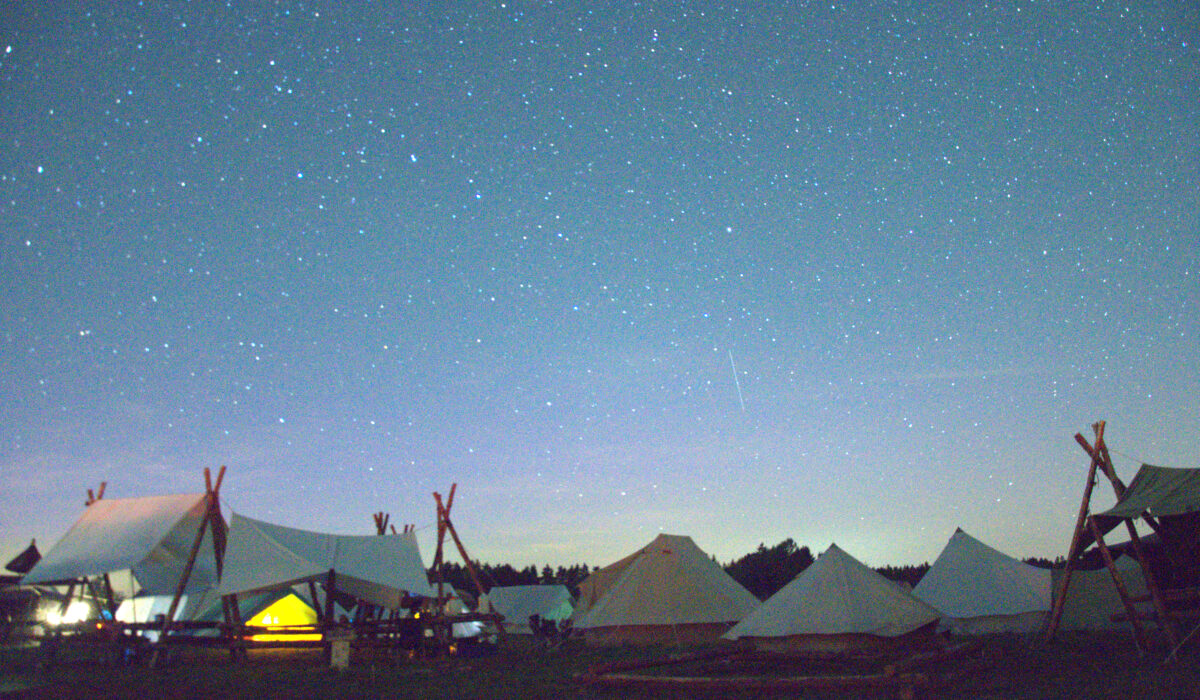 Sternenhimmel über Lagerplatz